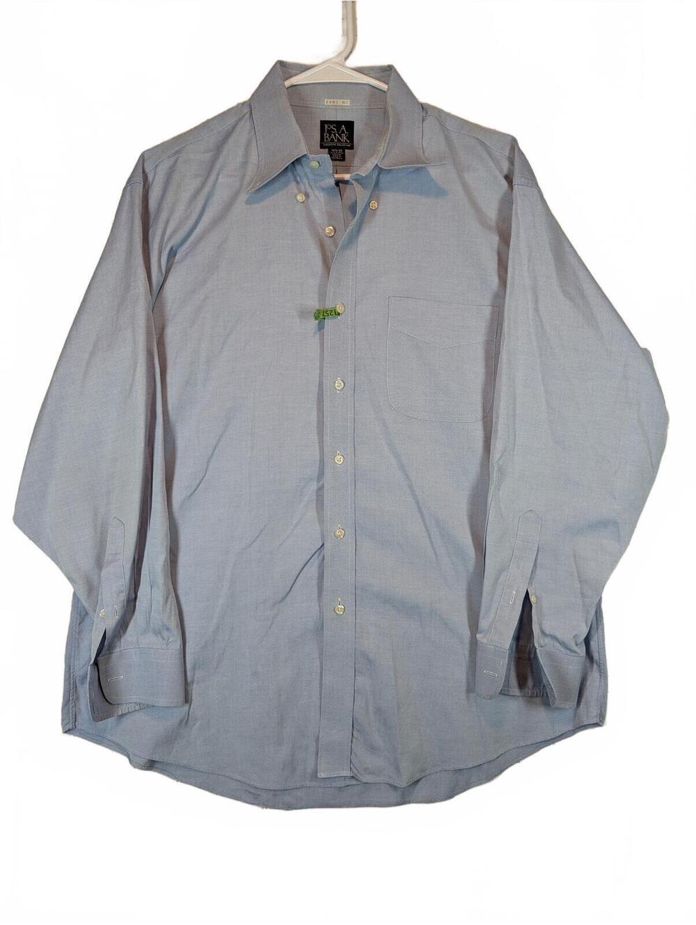 Jos. A. Bank Executive Collection Pinpoint Cotton Blue Dress Shirt Mens 16.5x32